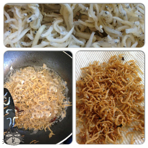 Fried Ikan Bilis (Fried&nbsp;Anchovies)