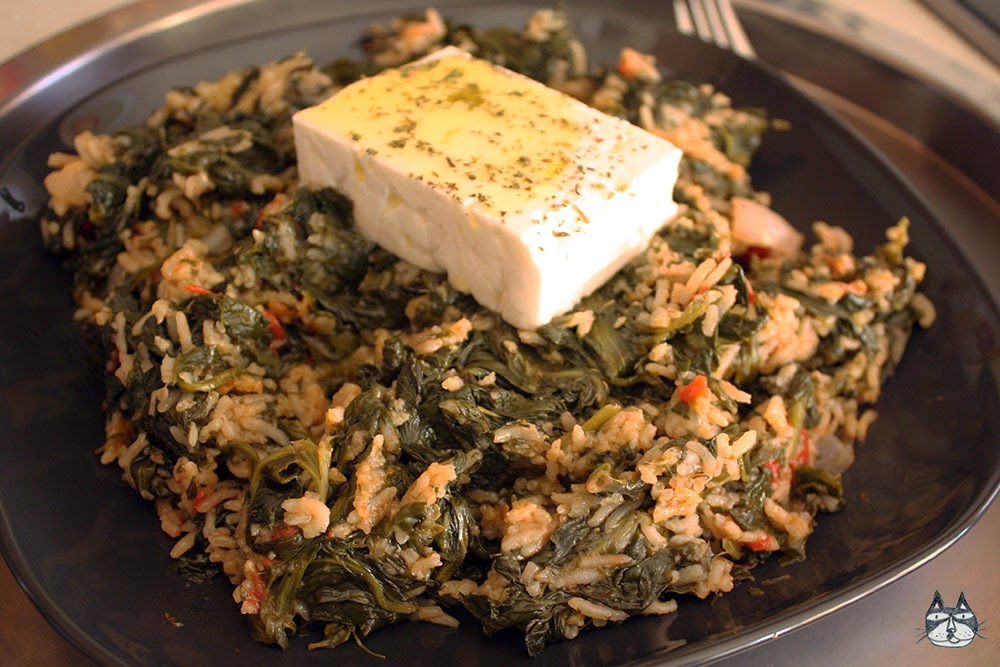 Spanakorizo (Spinach Rice)