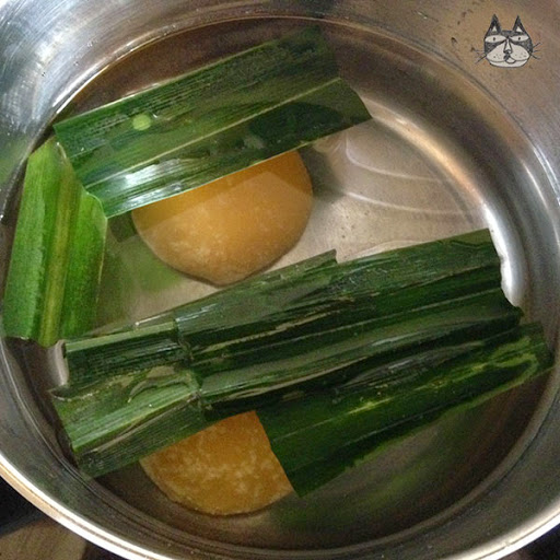 Pandan and Gula Melaka Poached Quince