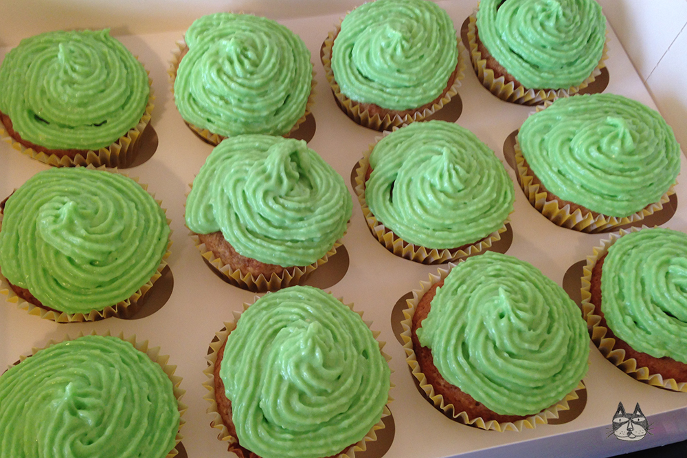 Banana Cupcakes with Pandan Coconut&nbsp;Frosting